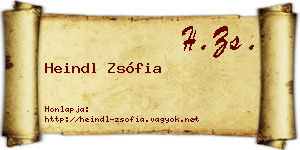 Heindl Zsófia névjegykártya